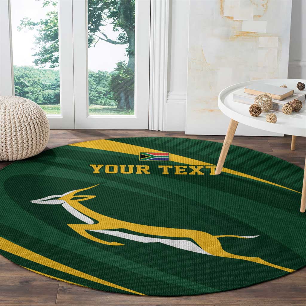 Personalized South Africa Rugby Bokke Round Carpet Minimalism Style