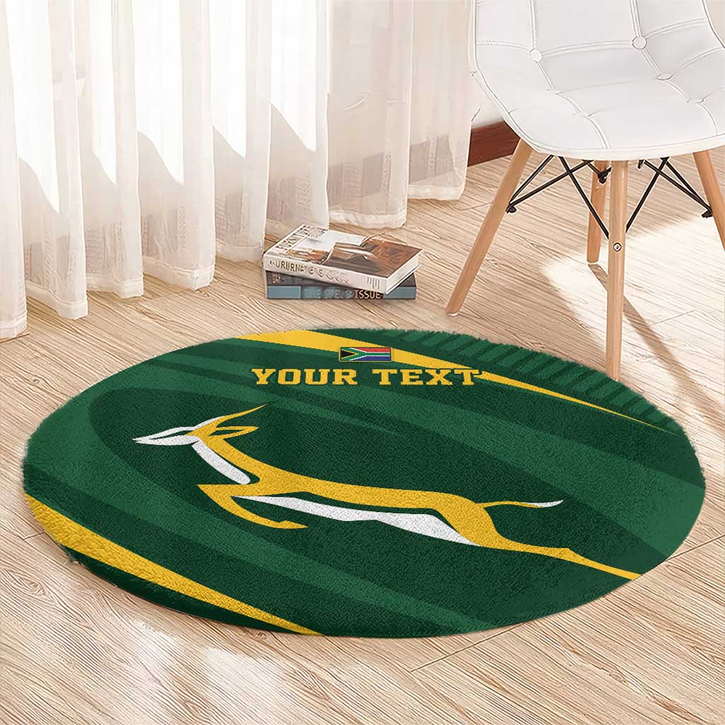 Personalized South Africa Rugby Bokke Round Carpet Minimalism Style