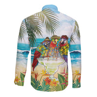 It's 5 o'clock Somewhere Long Sleeve Button Shirt Beach Party - Wonder Print Shop
