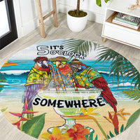 It's 5 o'clock Somewhere Round Carpet Beach Party - Wonder Print Shop