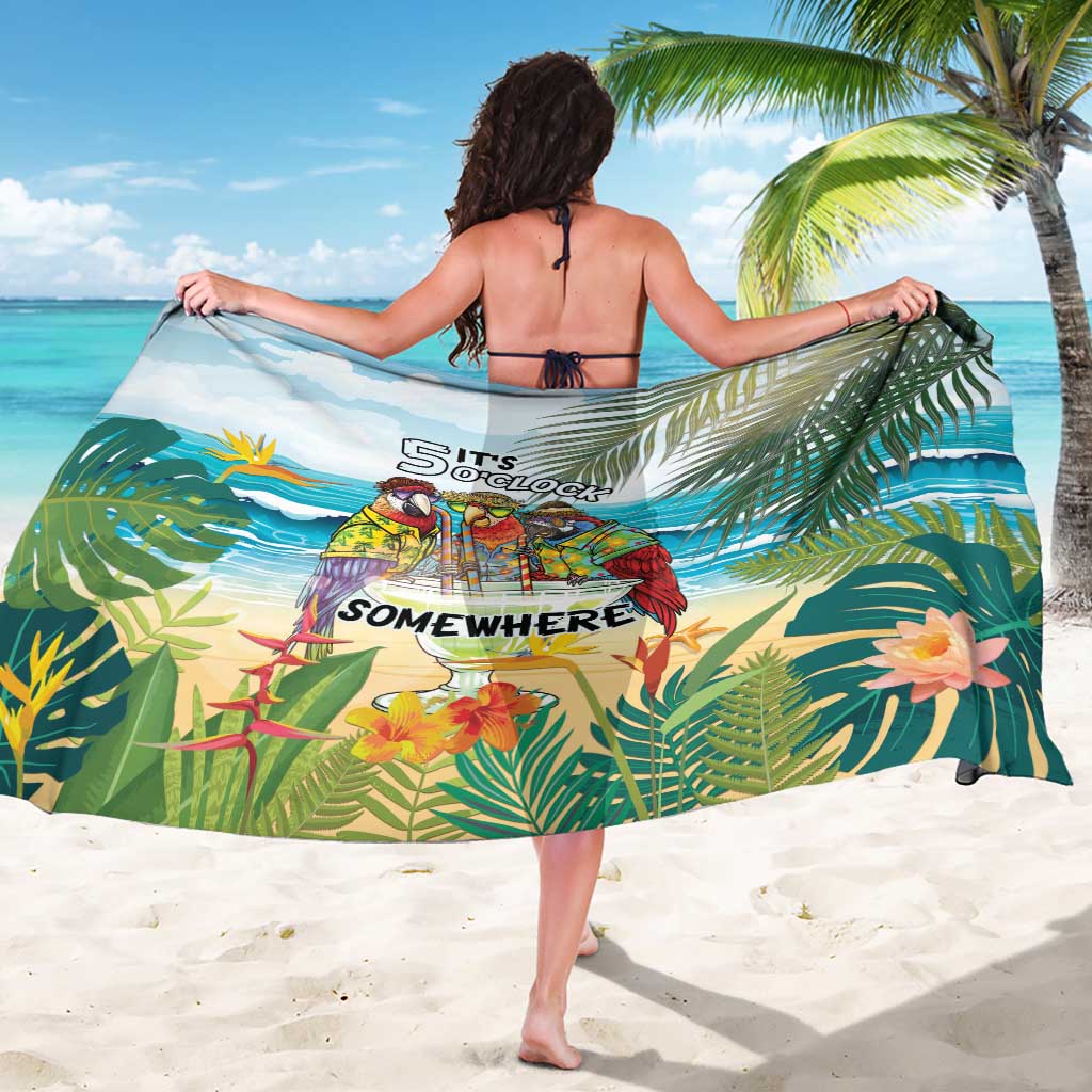It's 5 o'clock Somewhere Sarong Beach Party - Wonder Print Shop