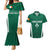 Personalised Ireland Rugby Couples Matching Mermaid Dress and Hawaiian Shirt World Cup 2023 GO Shamrocks LT7 - Wonder Print Shop