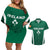 Personalised Ireland Rugby Couples Matching Off Shoulder Short Dress and Hawaiian Shirt World Cup 2023 GO Shamrocks LT7 - Wonder Print Shop