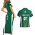 Personalised Ireland Rugby Couples Matching Short Sleeve Bodycon Dress and Hawaiian Shirt World Cup 2023 GO Shamrocks LT7 - Wonder Print Shop