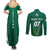 Personalised Ireland Rugby Couples Matching Summer Maxi Dress and Long Sleeve Button Shirts World Cup 2023 GO Shamrocks LT7 - Wonder Print Shop