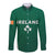 Personalised Ireland Rugby Long Sleeve Button Shirt World Cup 2023 GO Shamrocks - Wonder Print Shop