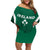 Personalised Ireland Rugby Off Shoulder Short Dress World Cup 2023 GO Shamrocks - Wonder Print Shop