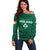 Personalised Ireland Rugby Off Shoulder Sweater World Cup 2023 GO Shamrocks - Wonder Print Shop