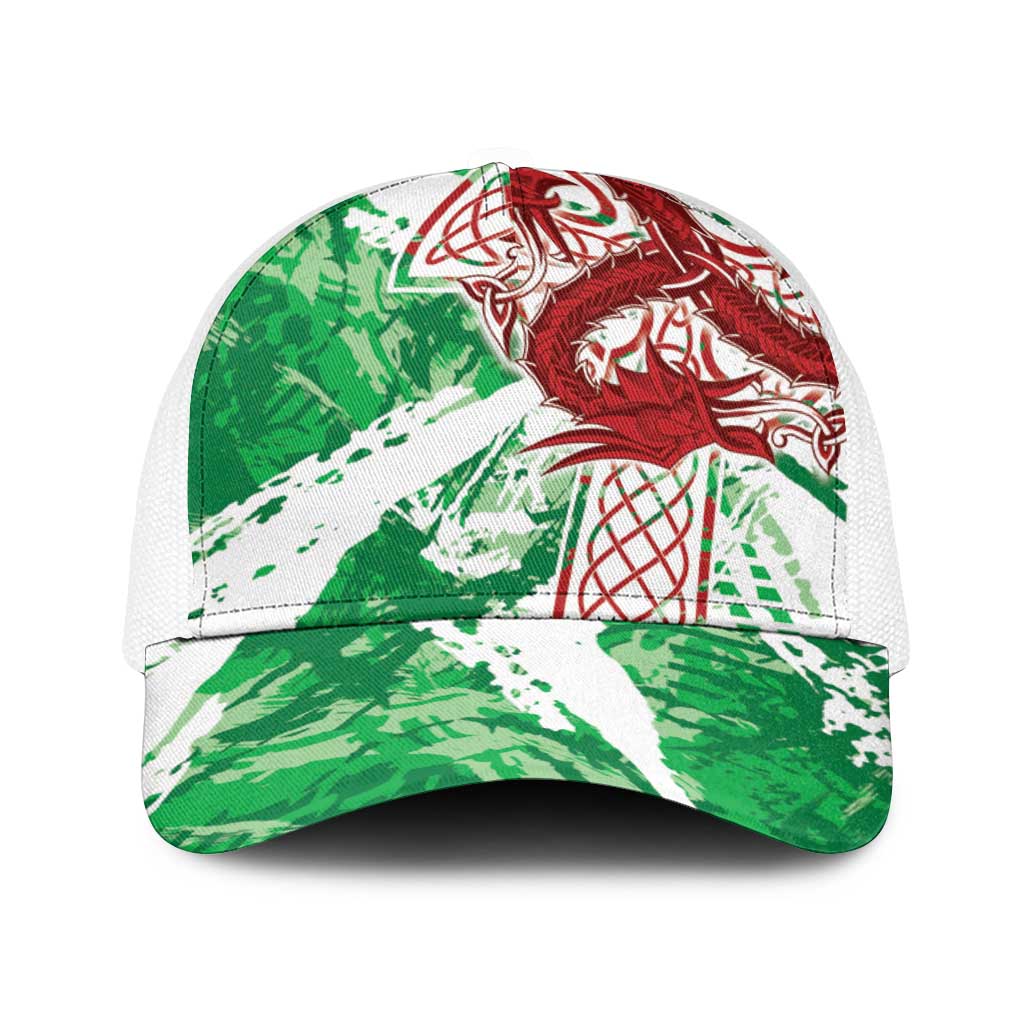 Wales Cymru Am Byth Baseball Net Cap Celtic Dragon Triskelion - Wonder Print Shop