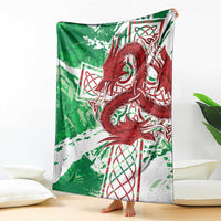 Wales Cymru Am Byth Blanket Celtic Dragon Triskelion - Wonder Print Shop