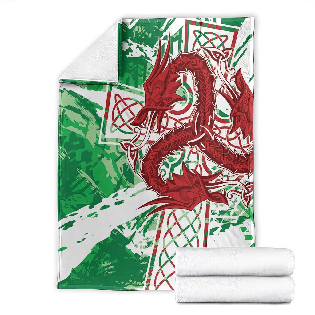 Wales Cymru Am Byth Blanket Celtic Dragon Triskelion - Wonder Print Shop