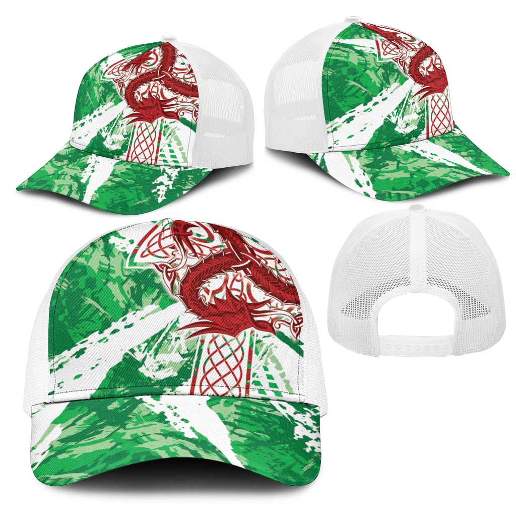 Wales Cymru Am Byth Mesh Trucker Cap Celtic Dragon Triskelion - Wonder Print Shop