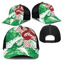 Wales Cymru Am Byth Mesh Trucker Cap Celtic Dragon Triskelion - Wonder Print Shop