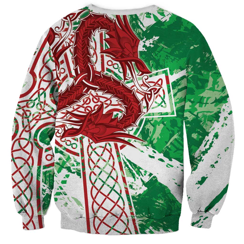 Wales Cymru Am Byth Sweatshirt Celtic Dragon Triskelion - Wonder Print Shop