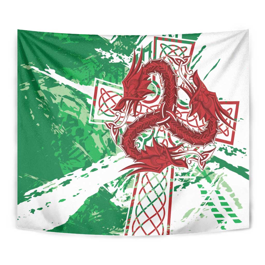 Wales Cymru Am Byth Tapestry Celtic Dragon Triskelion - Wonder Print Shop