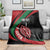 Kenya Mashujaa Day Personalized Blanket Lion Warrior with Masai Shield