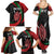 Kenya Mashujaa Day Personalized Family Matching Summer Maxi Dress and Hawaiian Shirt Lion Warrior with Masai Shield - Wonder Print Shop