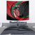 Kenya Mashujaa Day Personalized Tapestry Lion Warrior with Masai Shield