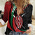 Kenya Mashujaa Day Personalized Women Casual Shirt Lion Warrior with Masai Shield