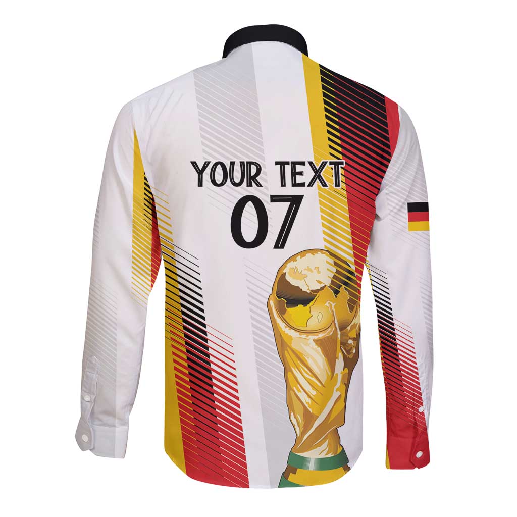 Germany Custom WC2026 Die Nationalelf Long Sleeve Button Shirt - Wonder Print Shop