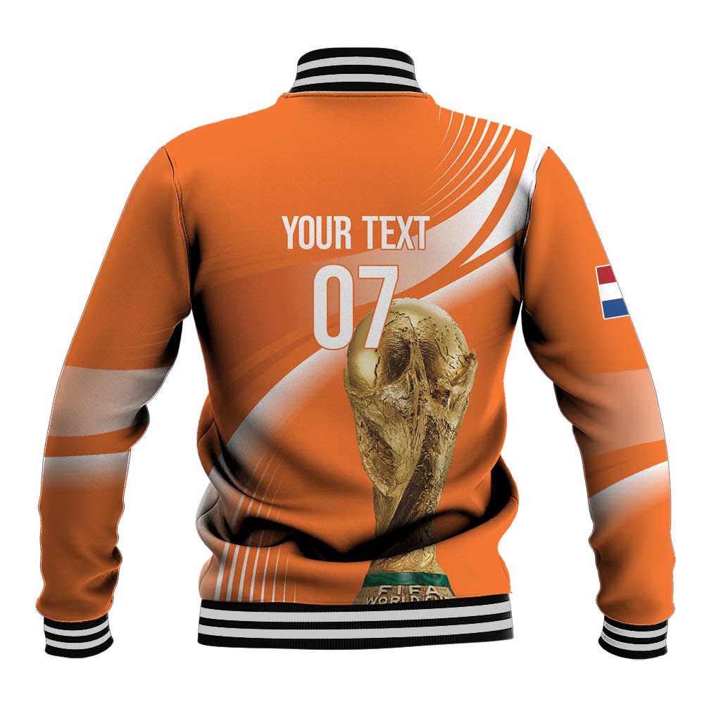 Netherlands Custom Orange Lions WC2026 Baseball Jacket - Wonder Print Shop