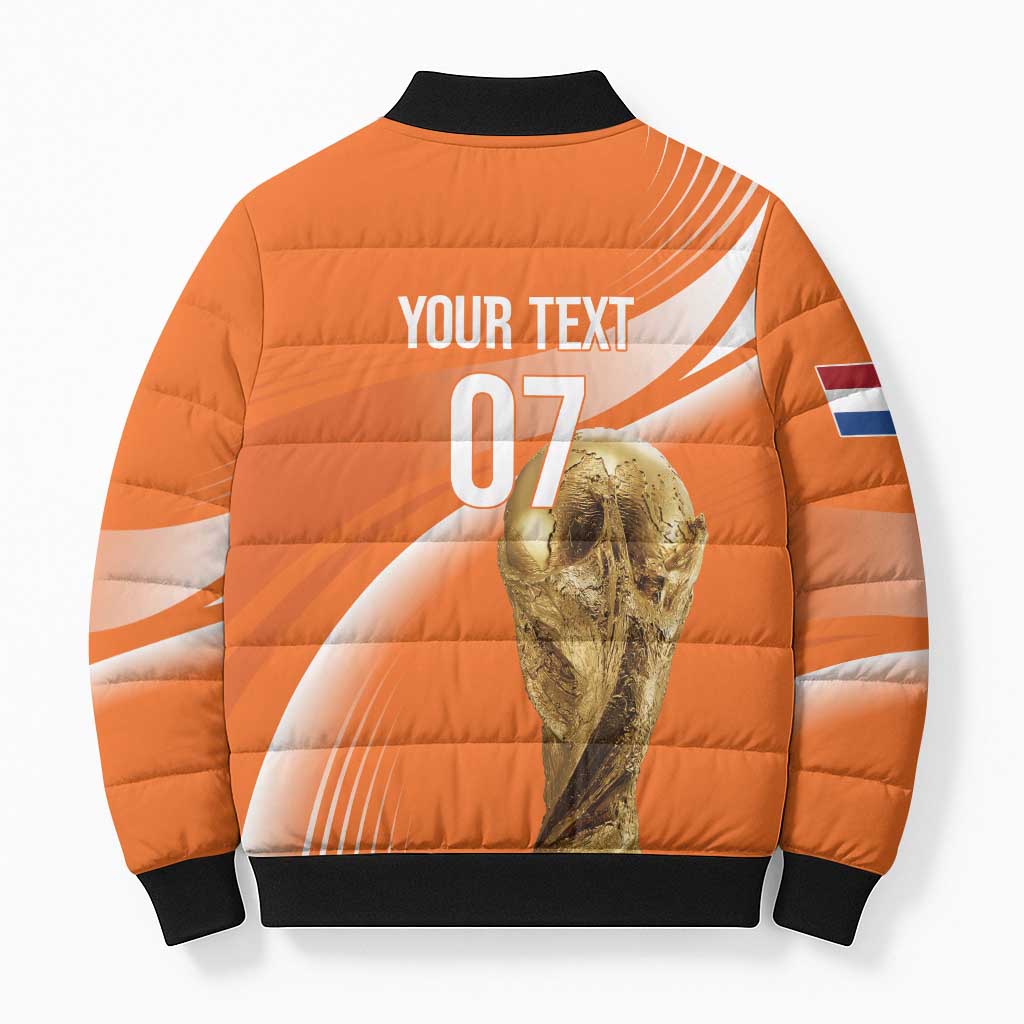 Netherlands Custom Orange Lions WC2026 Bomber Puffer Jacket - Wonder Print Shop