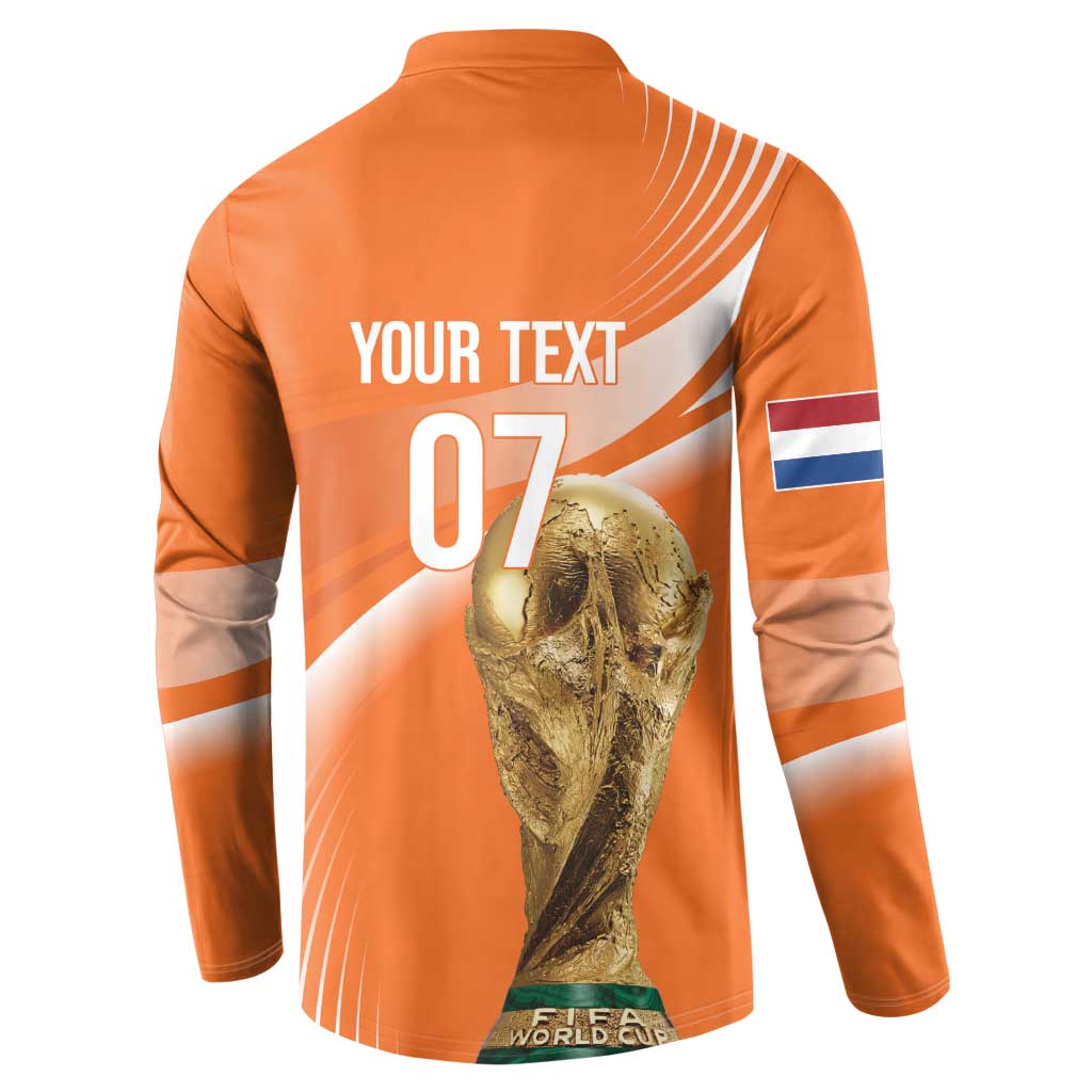 Netherlands Custom Orange Lions WC2026 Button Sweatshirt - Wonder Print Shop