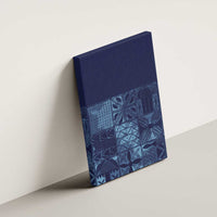 Yoruba Adire Eleko Patterns Canvas Wall Art Indigo Vintage