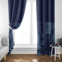 Yoruba Adire Eleko Patterns Window Curtain Indigo Vintage