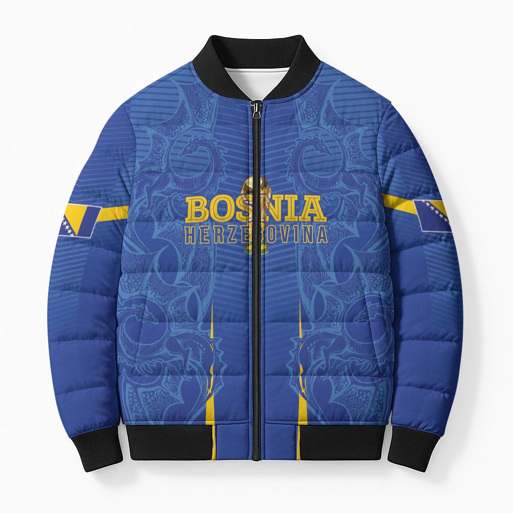 Bosnia WC2026 Football Custom Bomber Puffer Jacket Dragons Return