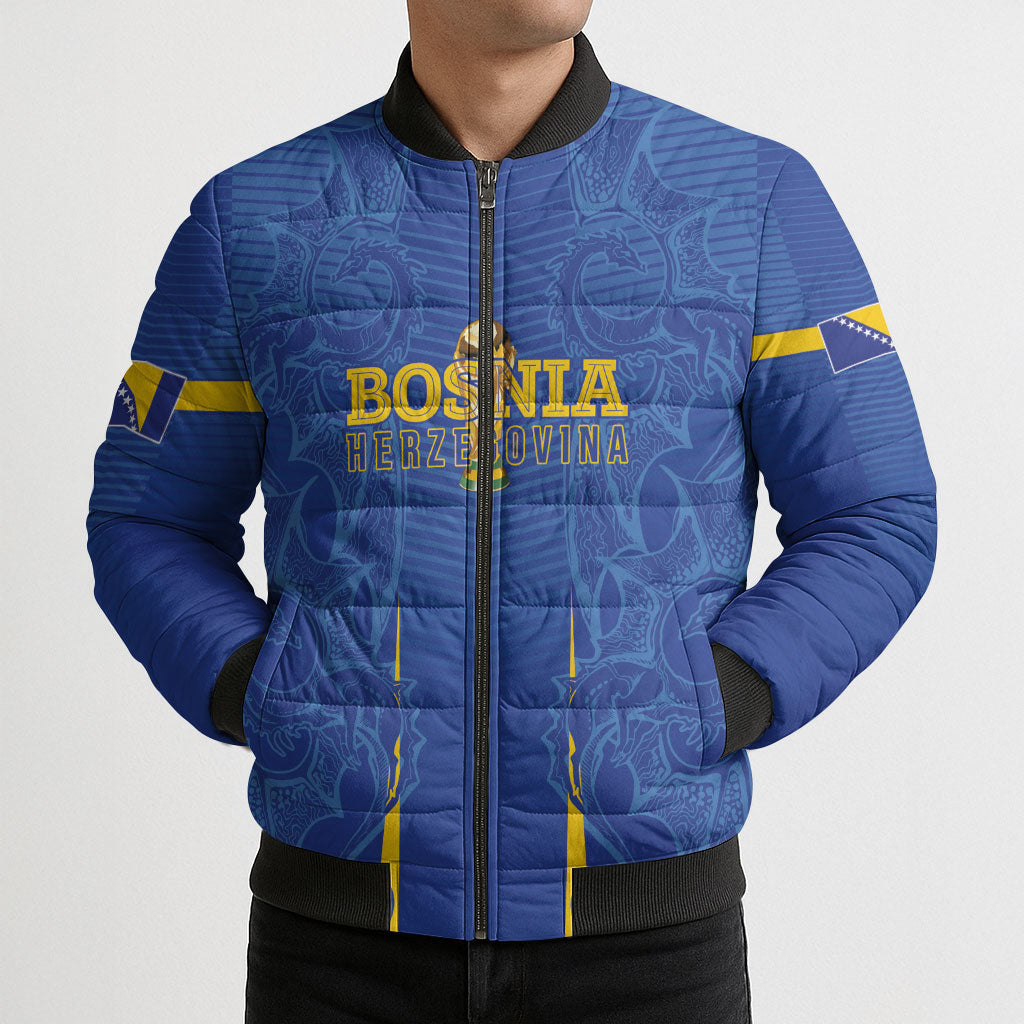 Bosnia WC2026 Football Custom Bomber Puffer Jacket Dragons Return
