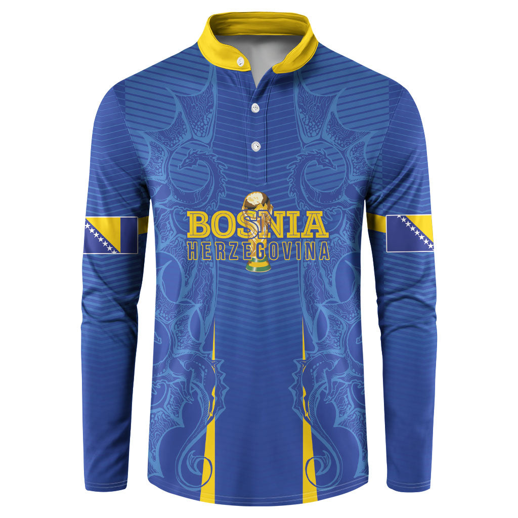 Bosnia WC2026 Football Custom Button Sweatshirt Dragons Return
