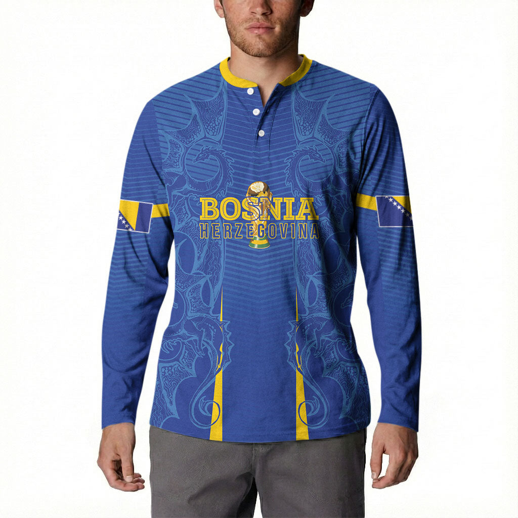 Bosnia WC2026 Football Custom Button Sweatshirt Dragons Return