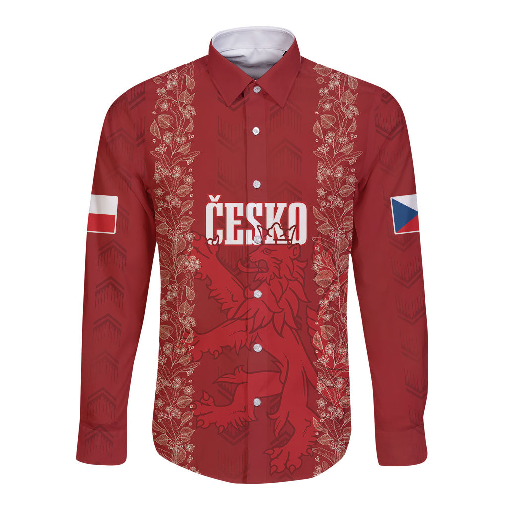 Czechia WC2026 Football Custom Long Sleeve Button Shirt Cesko Lions