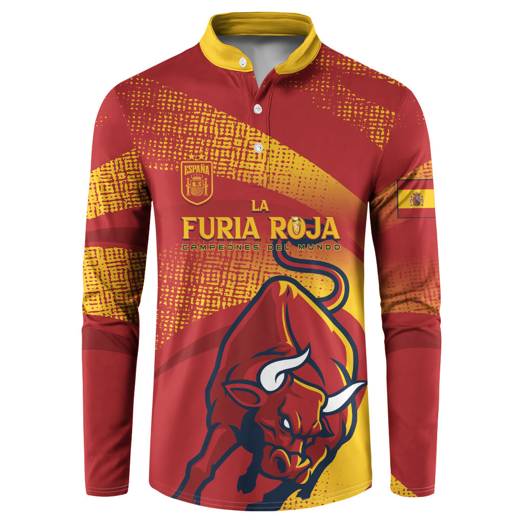 La Furia Roja Custom Campeones del Mundo Button Sweatshirt Espana El Toro