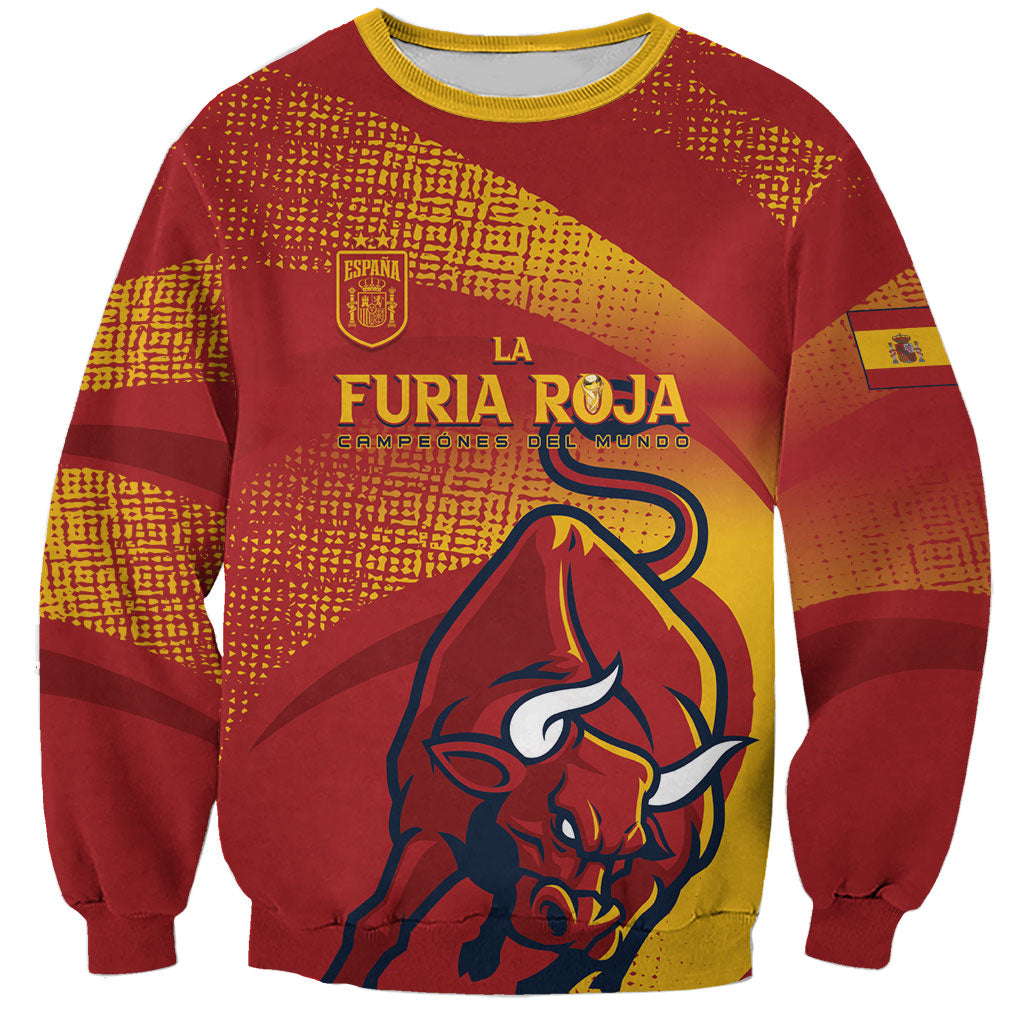 La Furia Roja Custom Campeones del Mundo Sweatshirt Espana El Toro