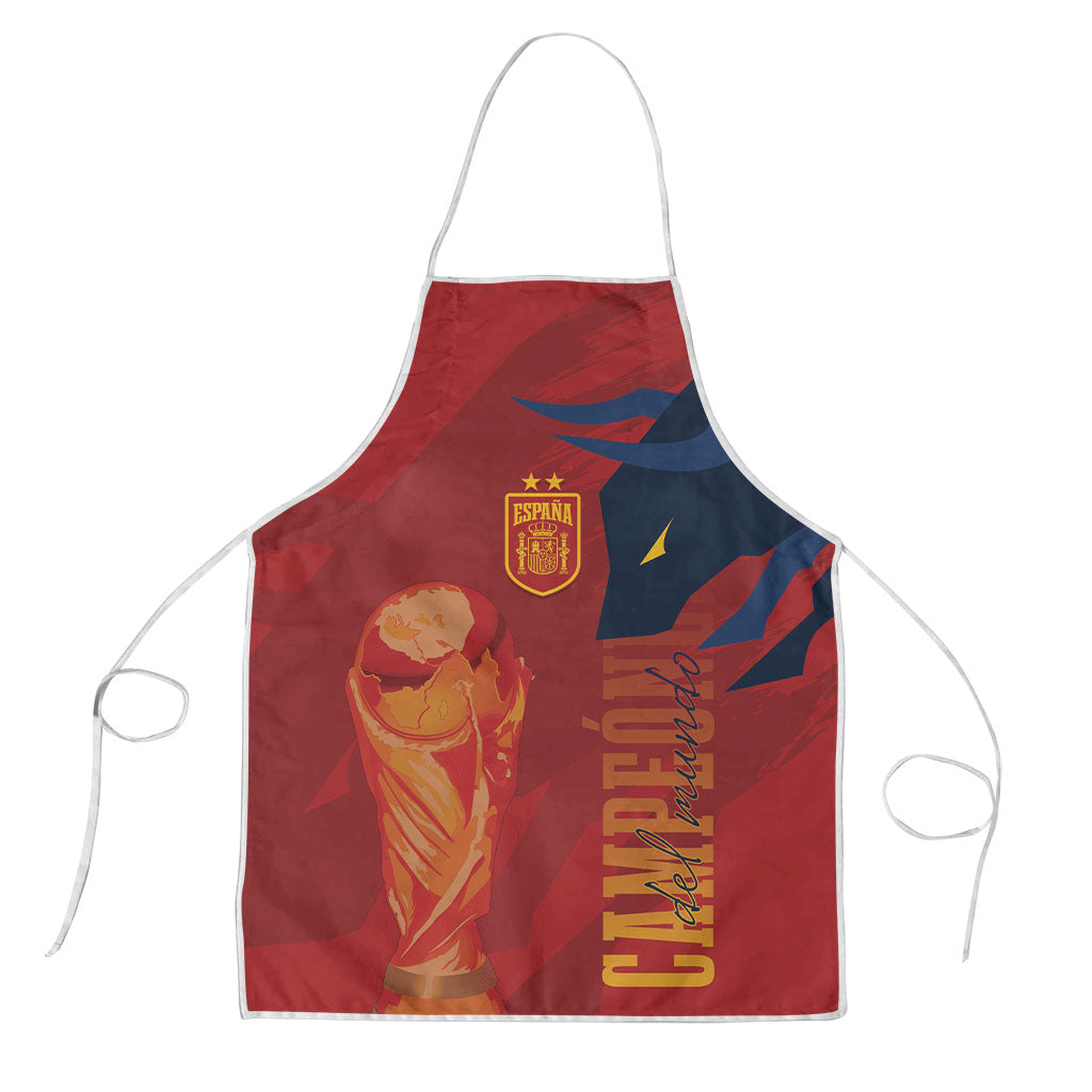 La Furia Roja Espana Apron Campeones del Mundo 2026