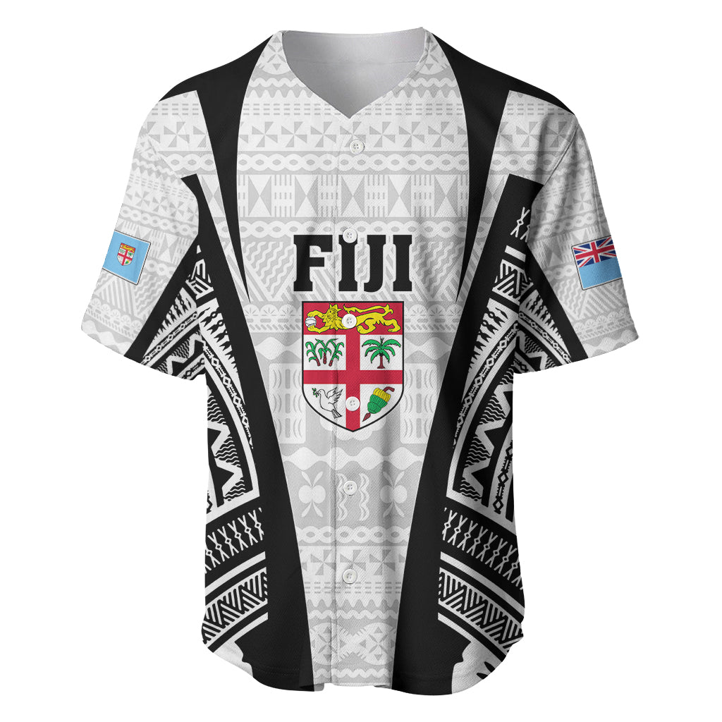 Personalised Fiji Rugby Baseball Jersey 2023 World Cup History Makers - White Ver LT7 - Wonder Print Shop