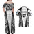 Personalised Fiji Rugby Couples Matching Off Shoulder Maxi Dress and Hawaiian Shirt 2023 World Cup History Makers - White Ver LT7 - Wonder Print Shop