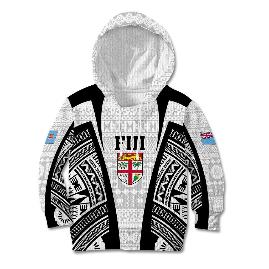 Personalised Fiji Rugby Kid Hoodie 2023 World Cup History Makers - White Ver - Wonder Print Shop