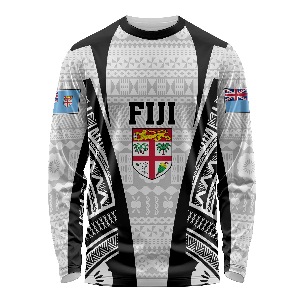 Personalised Fiji Rugby Long Sleeve Shirt 2023 World Cup History Makers - White Ver - Wonder Print Shop