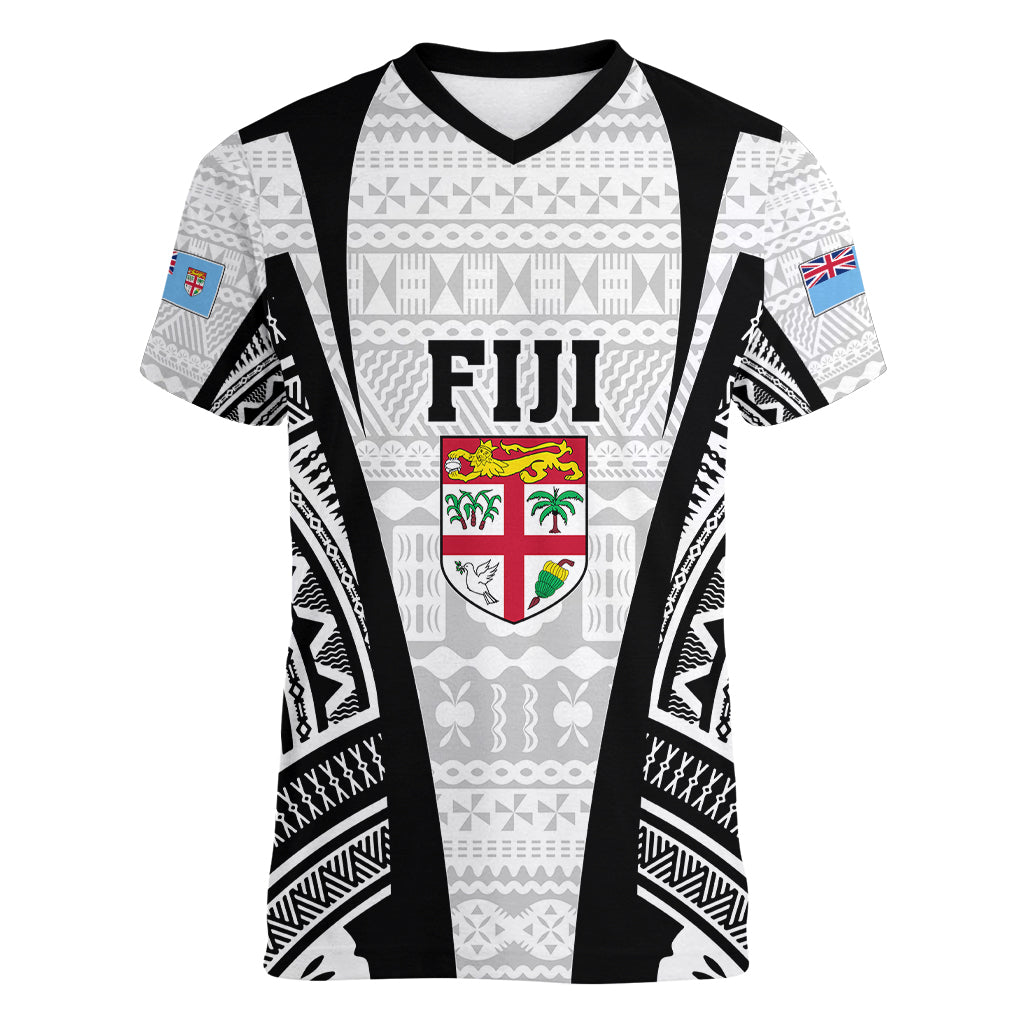 personalised-fiji-rugby-women-v-neck-t-shirt-2023-world-cup-history-makers-white-ver