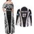 Personalised Fiji Rugby Couples Matching Off Shoulder Maxi Dress and Long Sleeve Button Shirts 2023 World Cup History Makers - Black Ver LT7 - Wonder Print Shop