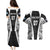 Personalised Fiji Rugby Couples Matching Puletasi Dress and Hawaiian Shirt 2023 World Cup History Makers - Black Ver LT7 - Wonder Print Shop