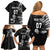 Personalised New Zealand Rugby Family Matching Off Shoulder Short Dress and Hawaiian Shirt Silver Fern Basic 2023 World Cup LT7 - Wonder Print Shop