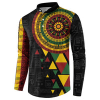 Personalized Adinkra Akan Culture Button Sweatshirt Afrikan Colors
