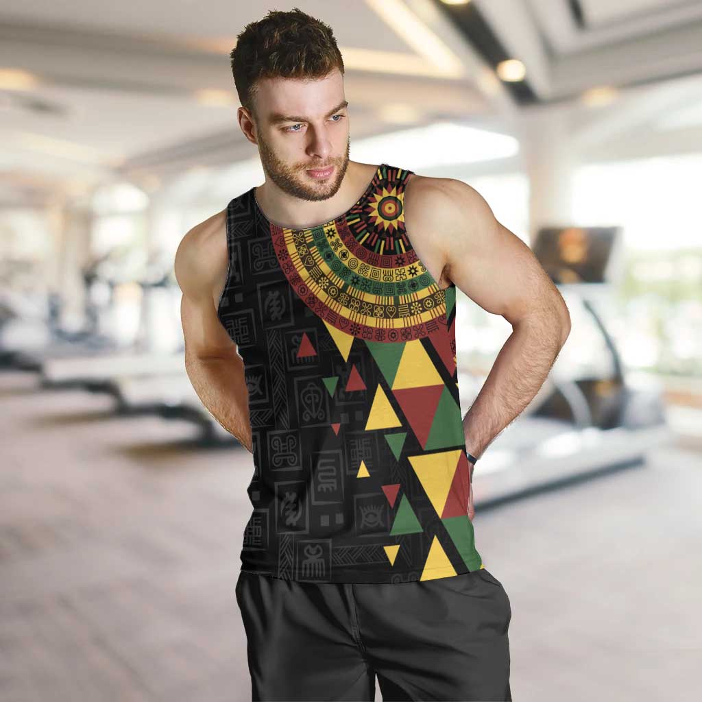 Personalized Adinkra Akan Culture Men Tank Top Afrikan Colors