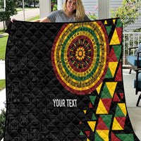 Personalized Adinkra Akan Culture Quilt Afrikan Colors