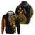 Personalized Adinkra Akan Culture Zip Hoodie Afrikan Colors