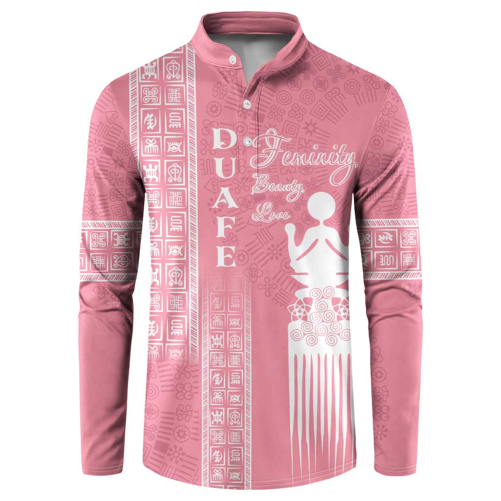 Personalized Adinkra Akan Culture Button Sweatshirt Women's Day Duafe Symbol